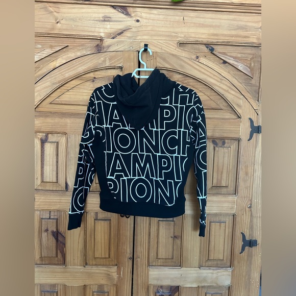 CHAMPION Reverse Weave All-Over Block Letter Hoodie - Picture 2 of 6